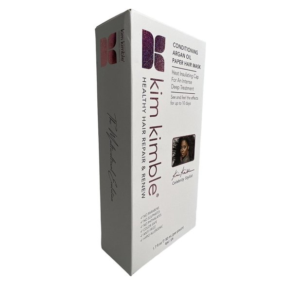 Kim Kimble Conditioning Argan Oil Paper Hair Mask 4 Pack Set Repair & Renew New - Picture 9 of 12